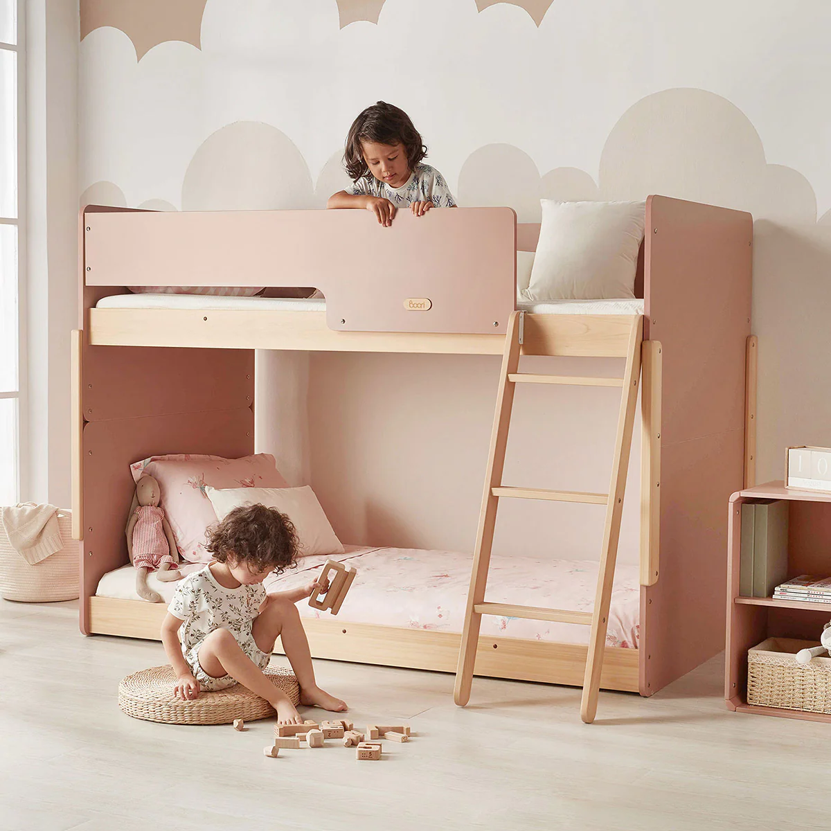 Boori Neat Low Line Single Bunk Bed Cherry Almond